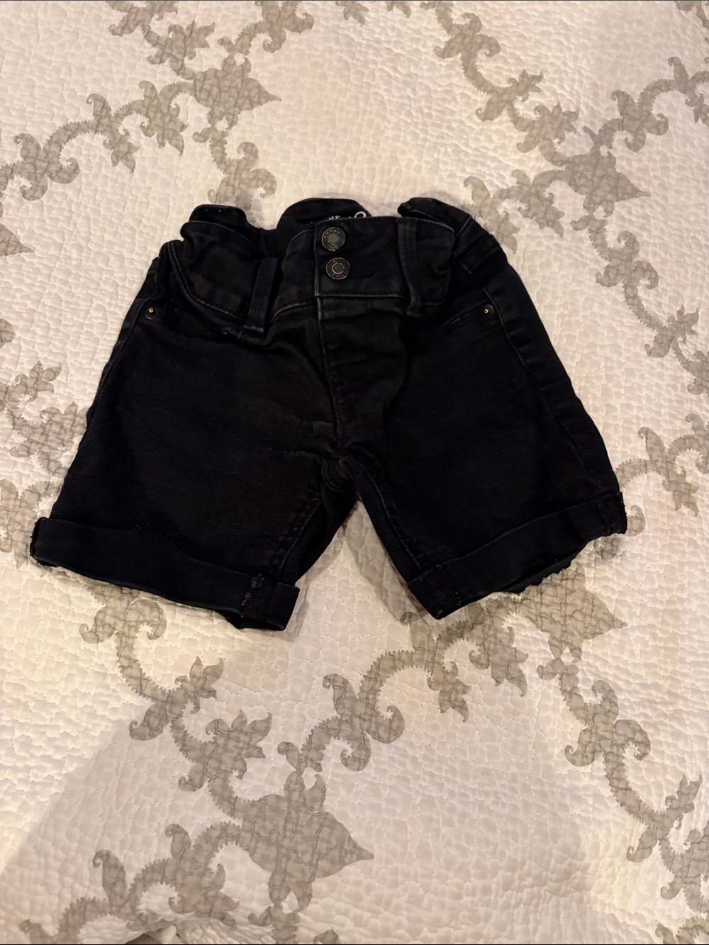 Arizona Jean Company Black Rolled Hem Kids Denim Shorts